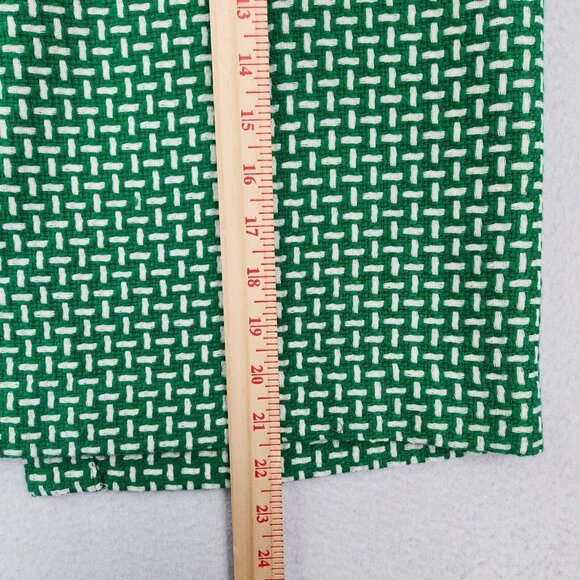 Talbots Skirt Womens 12 Petites Green White Basket Weave Pattern Pencil Career - Picture 5 of 10